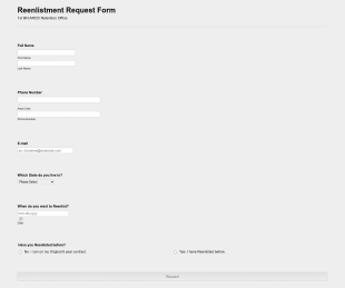 Reenlistment Request Form Template