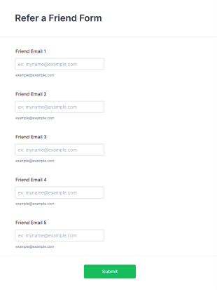 Refer A Friend Form Template