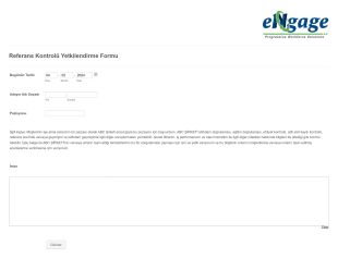 Referans Kontrolü Yetkilendirme Form Template