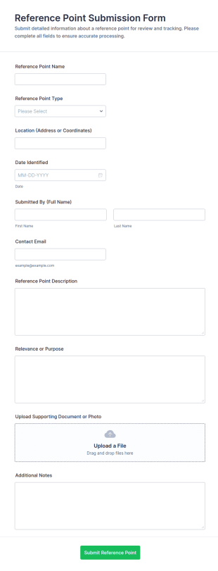 Reference Point Submission Form Template
