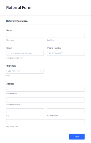 Referral Form Template | Jotform