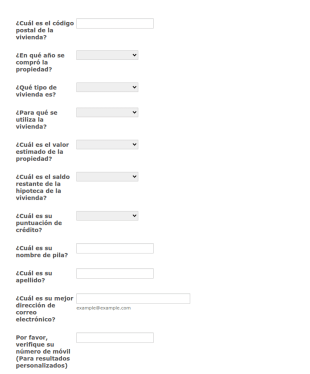 Refi Quiz Spanish Template Mortgage Growth System