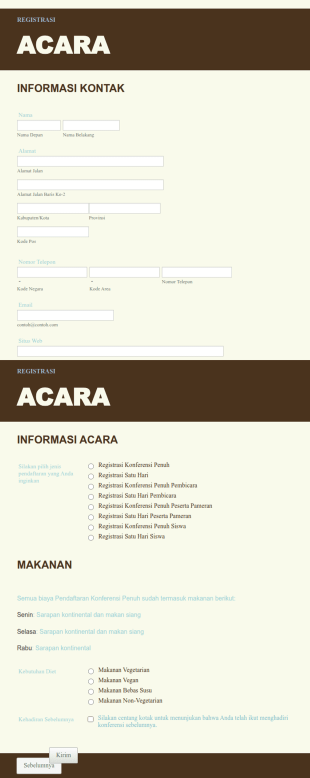 Registrasi Acara Online
