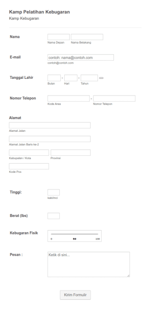 Registrasi Kamp Pelatihan