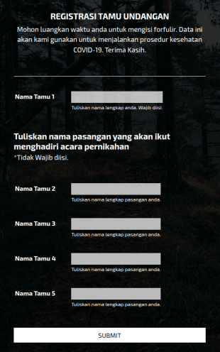Registrasi Tamu Undangan