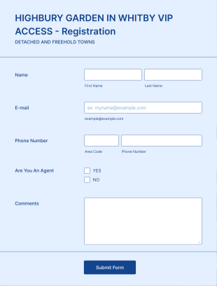 Registration Sign Up Form Template