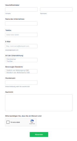 Registrierungsformular Für Händler