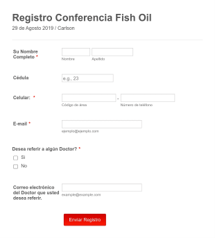 Registro A Conferencia Médica Form Template