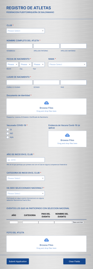 Registro Atletas A Federacion