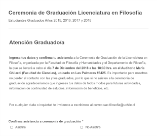 Registro De Asistencia A Ceremonia De Graduación Universitaria
