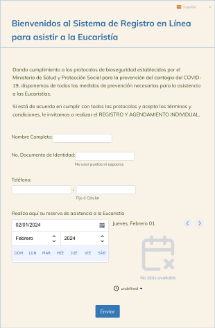 Registro De Asistencia Eucaristia