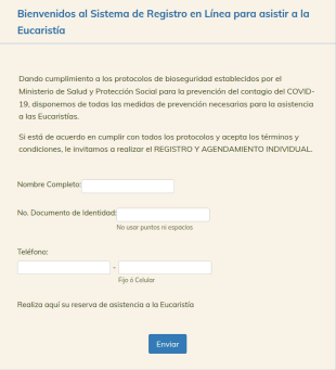 Registro De Asistencia Eucaristia