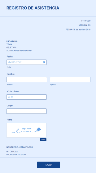 REGISTRO DE ASISTENCIA