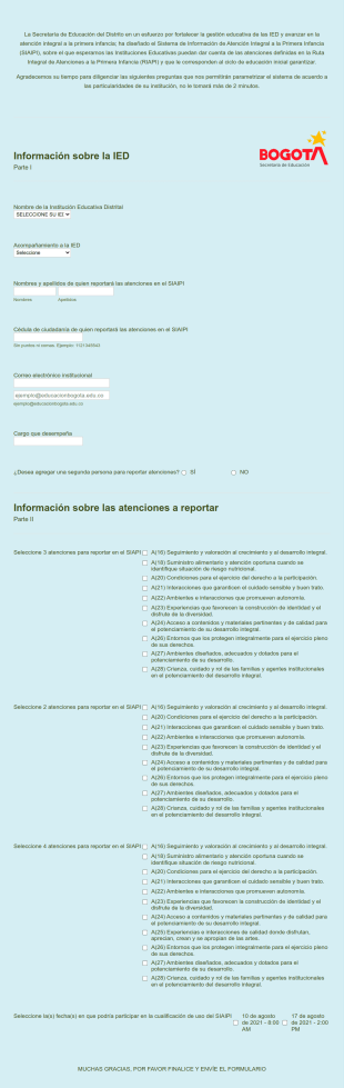 Registro De Atenciones SIAIPI Por IED