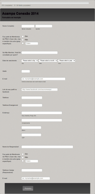 Registro De Camping Form Template