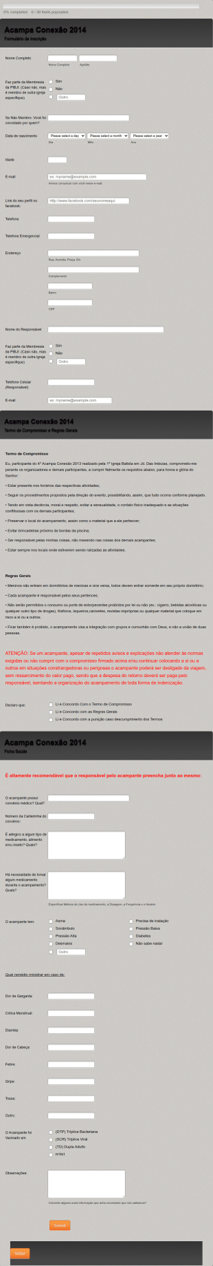 Registro De Camping