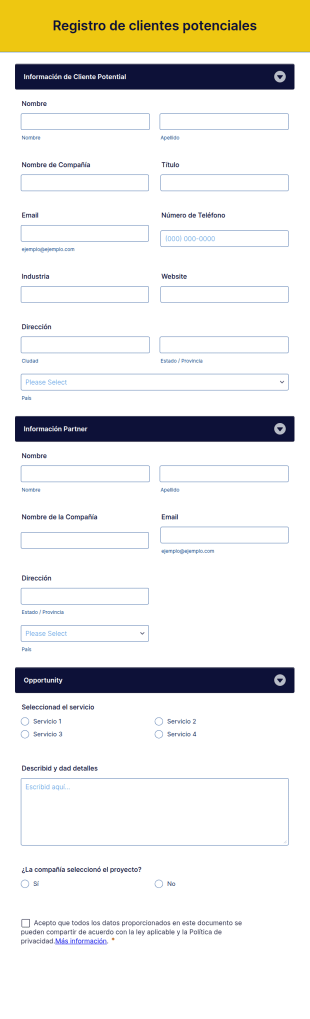Registro De Clientes Potenciales