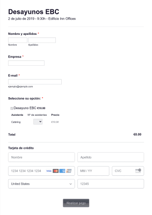 Registro De Desayuno Empresarial Form Template