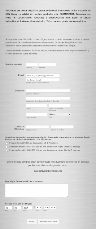 Registro De Distribuidor De Productos