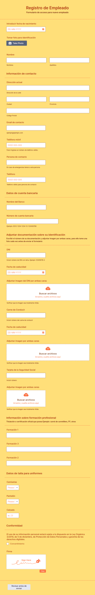 Registro De Empleado