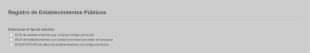 Registro De Establecimientos Públicos