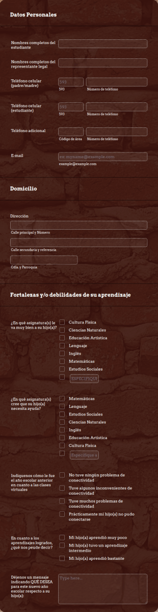 Registro De Información Estudiantil