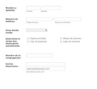 Registro De Inscripción Jóvenes A Actividad Religiosa Form Template