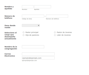 Registro De Inscripción Jóvenes A Actividad Religiosa