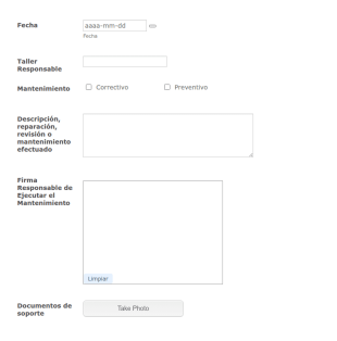 Registro De Mantenimiento Correctivo Y Preventivo
