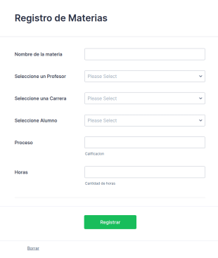 Registro De Materias