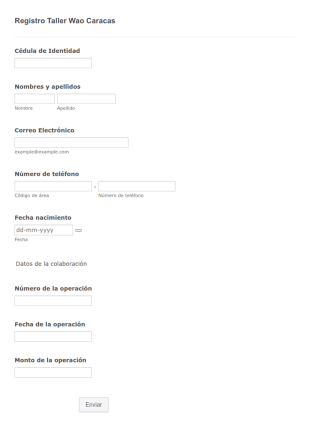 Registro De Operaciones De Taller