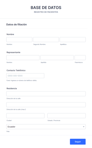 Formulario De Registro De Pacientes Y Control De Vacunación Form Template
