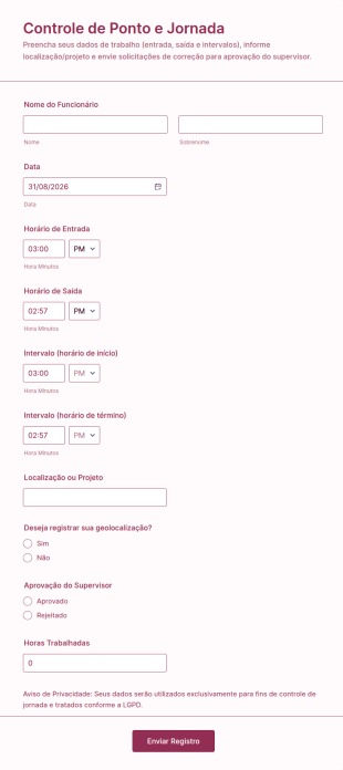 Controle De Ponto E Jornada