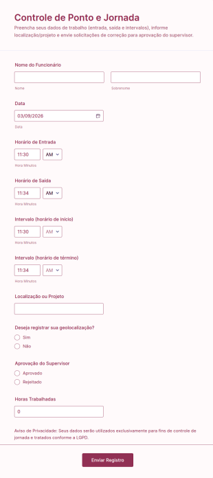 Controle De Ponto E Jornada