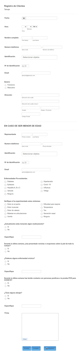 Registro De Tattoo