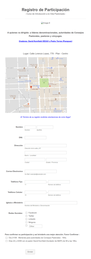 Registro De Vida Pastoral Form Template