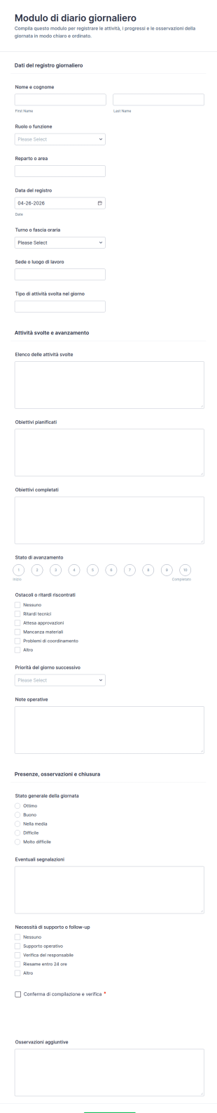 Registro Giornaliero