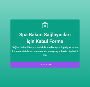 Rehabilitasyon Merkezi Kabul Form Template