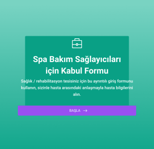 Rehabilitasyon Merkezi Kabul Form Şablonu