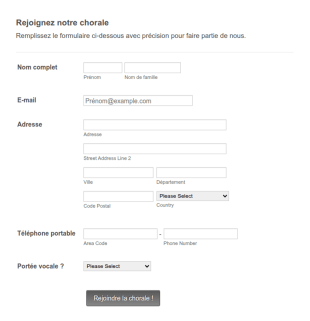 Rejoignez Notre Chorale
