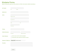 Reklam Alanı Kiralama Form Template