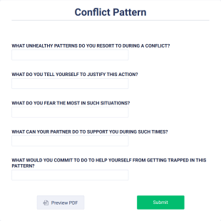 Relationship Conflict Survey Form Template
