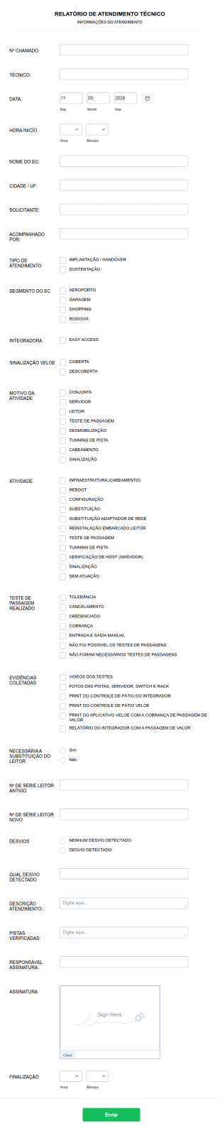 Relatório De Atendimento Técnico