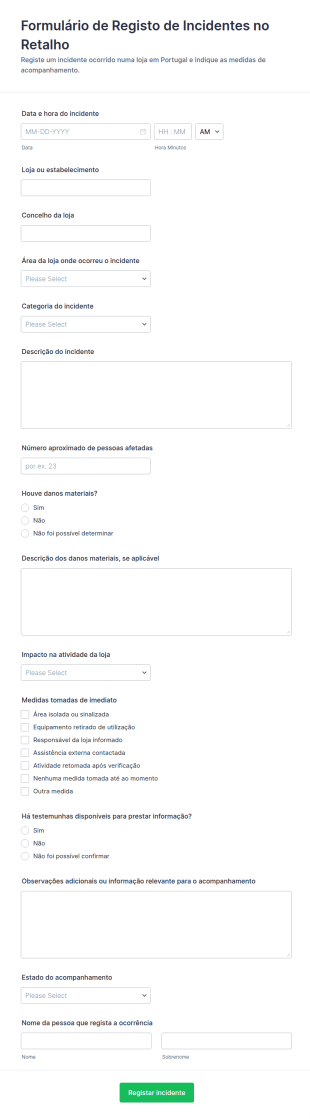 Relatório De Incidente No Varejo