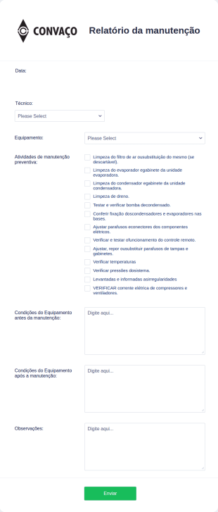 Relatório De Serviços – Manutenção Preventiva
