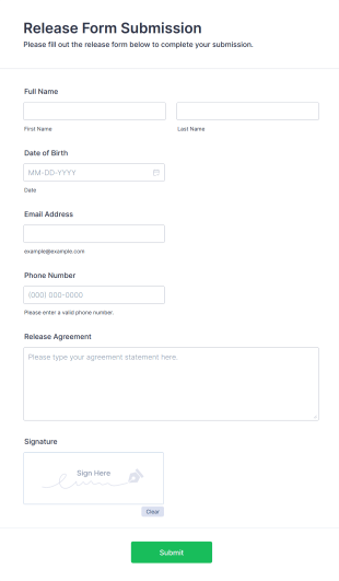 Release Form Submission
