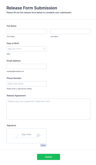 Release Form Submission