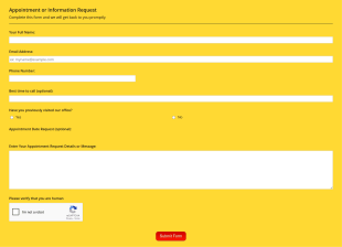 Allergy Appointment Request Form Template