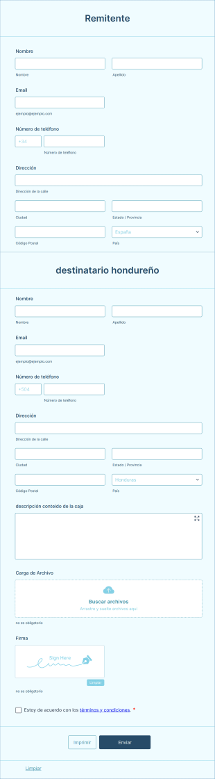 Remitente Y Destinatario