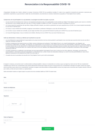 Renonciation à La Responsabilité BHFP COVID 19